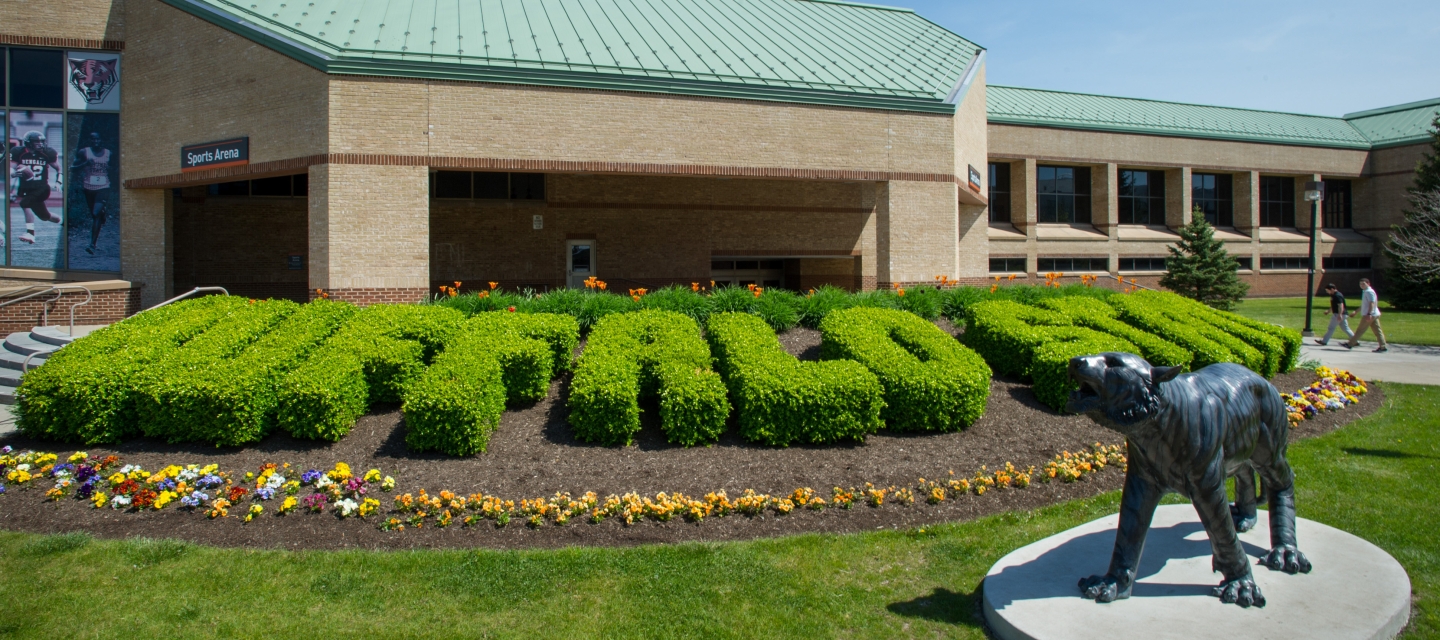 Spring campus scenes at Buffalo State University.